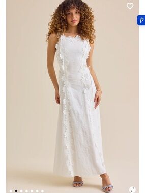 Altar'd State White Lace Maxi Dress